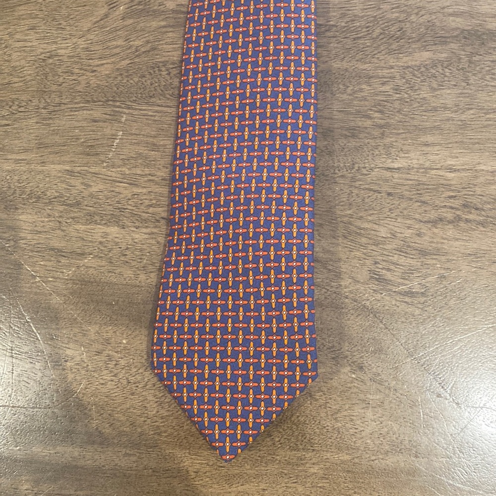 Hermès Tie 7 H Pattern